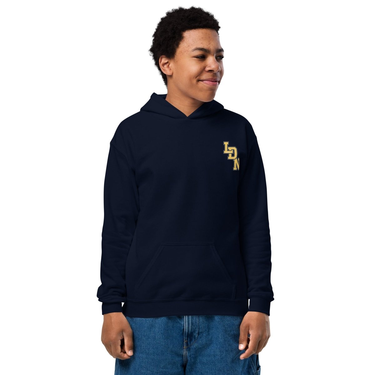London (LDN) Varsity Youth heavy Blend Hoodie - Chinchilla Choons